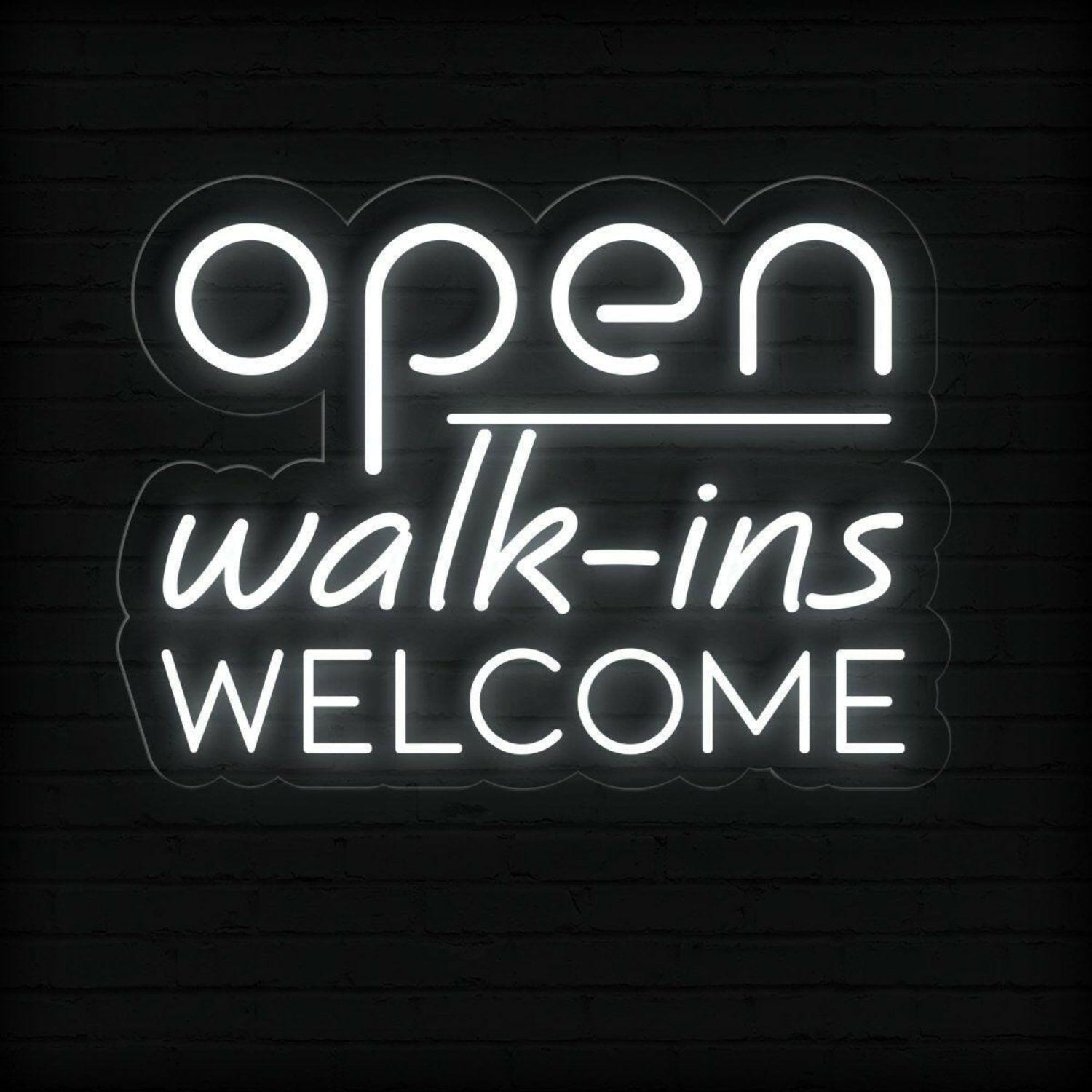 Open Walk-Ins Warm Yellow Led Neon Sign For Storefront Decor | Shineneon