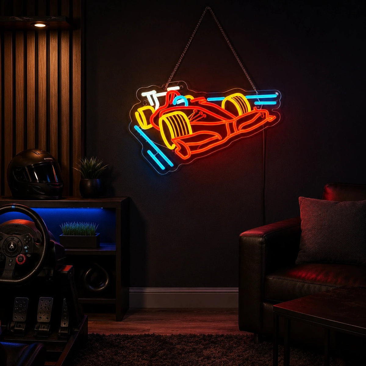 Open Wheel Race Car LED Neon Sign - Shineneon