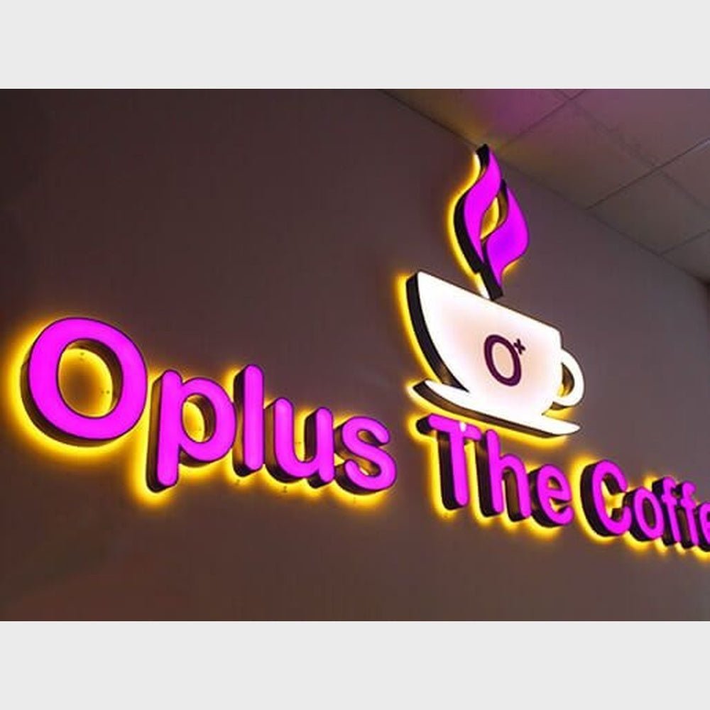 Oplus The Coffee 3D Frontlit And Backlit Channel Letter Led Light Sign - Shineneon