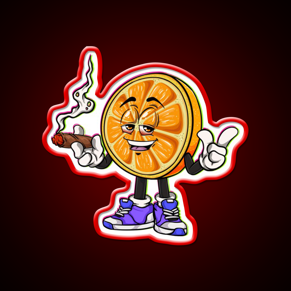 Orange Blunt Weed Hemp Inspired Green Leaf Led Neon Sign Rgb Color - LED neon sign view 10