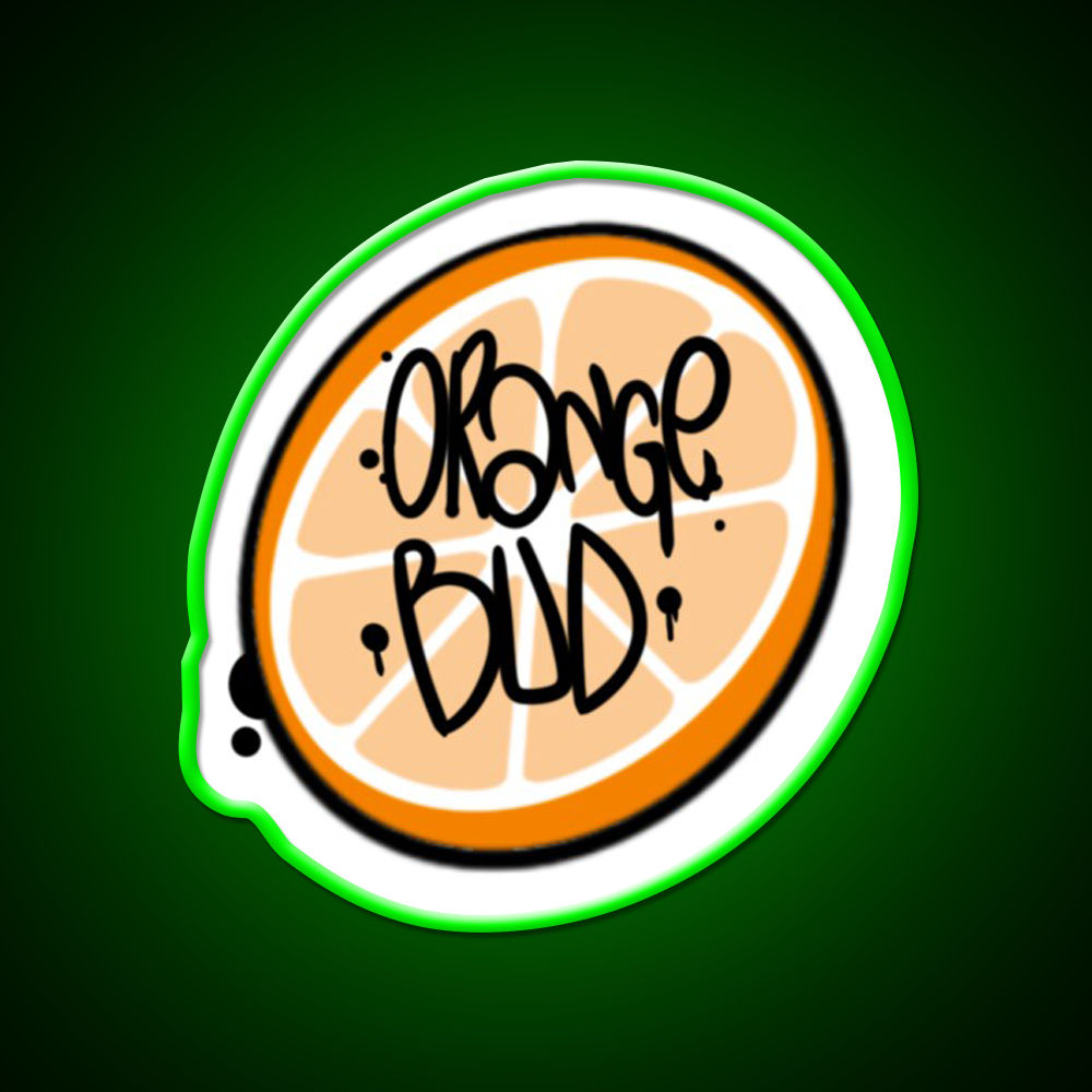 Orange Bud Strain Hemp Inspired Green Leaf Led Neon Sign Rgb Color - LED neon sign view 8
