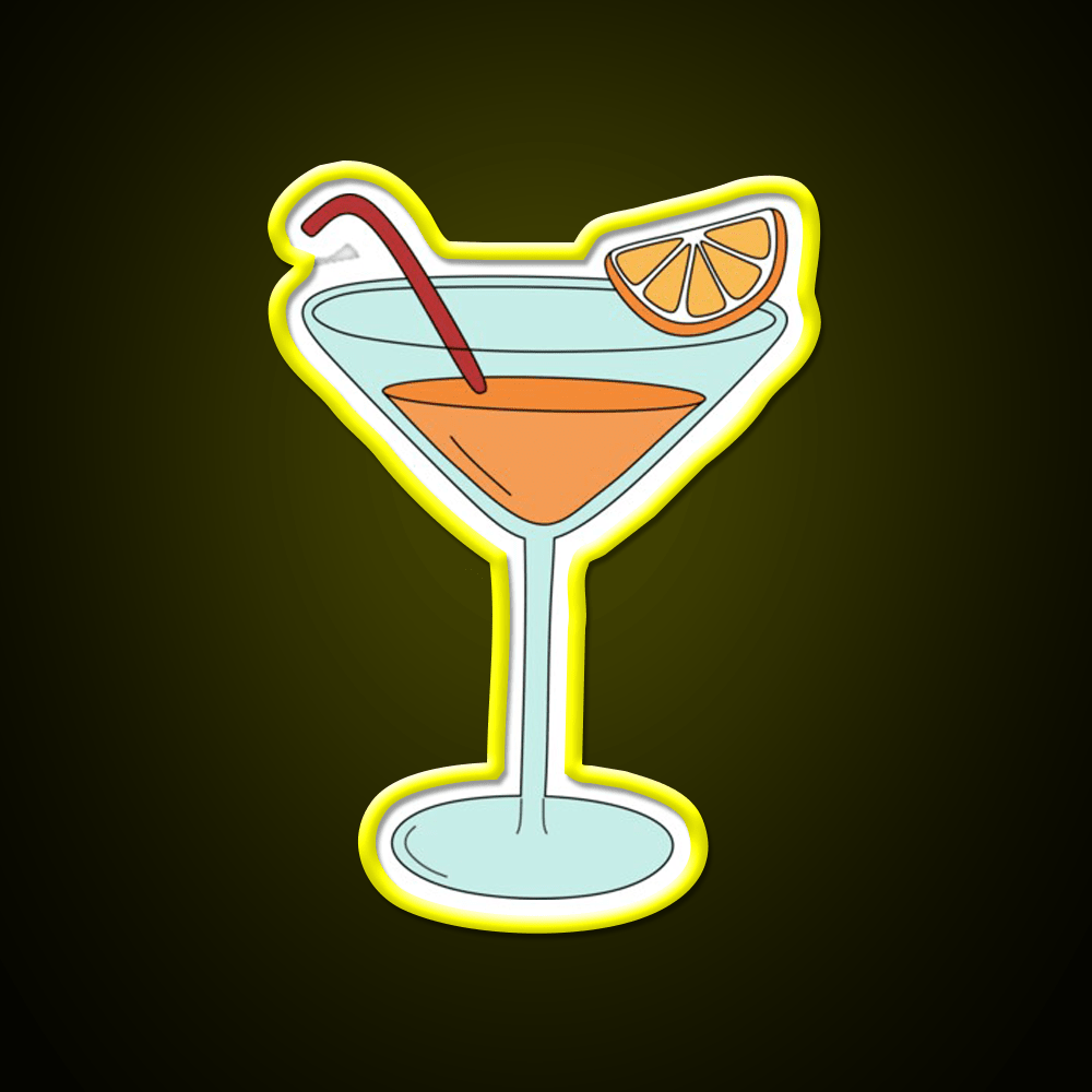 Orange Cocktail Bar Decor Led Neon Sign Rgb Color - Shineneon