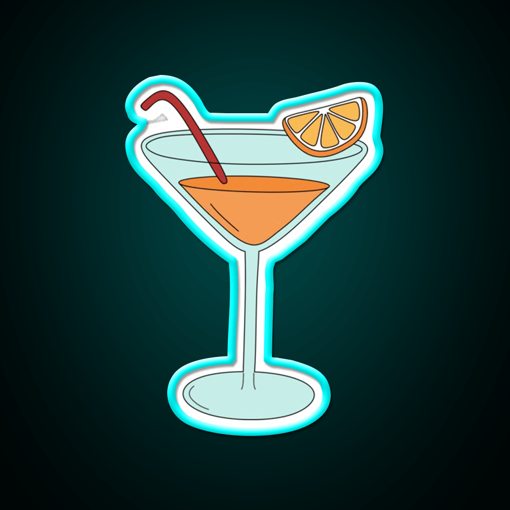 Orange Cocktail Bar Decor Led Neon Sign Rgb Color - Shineneon