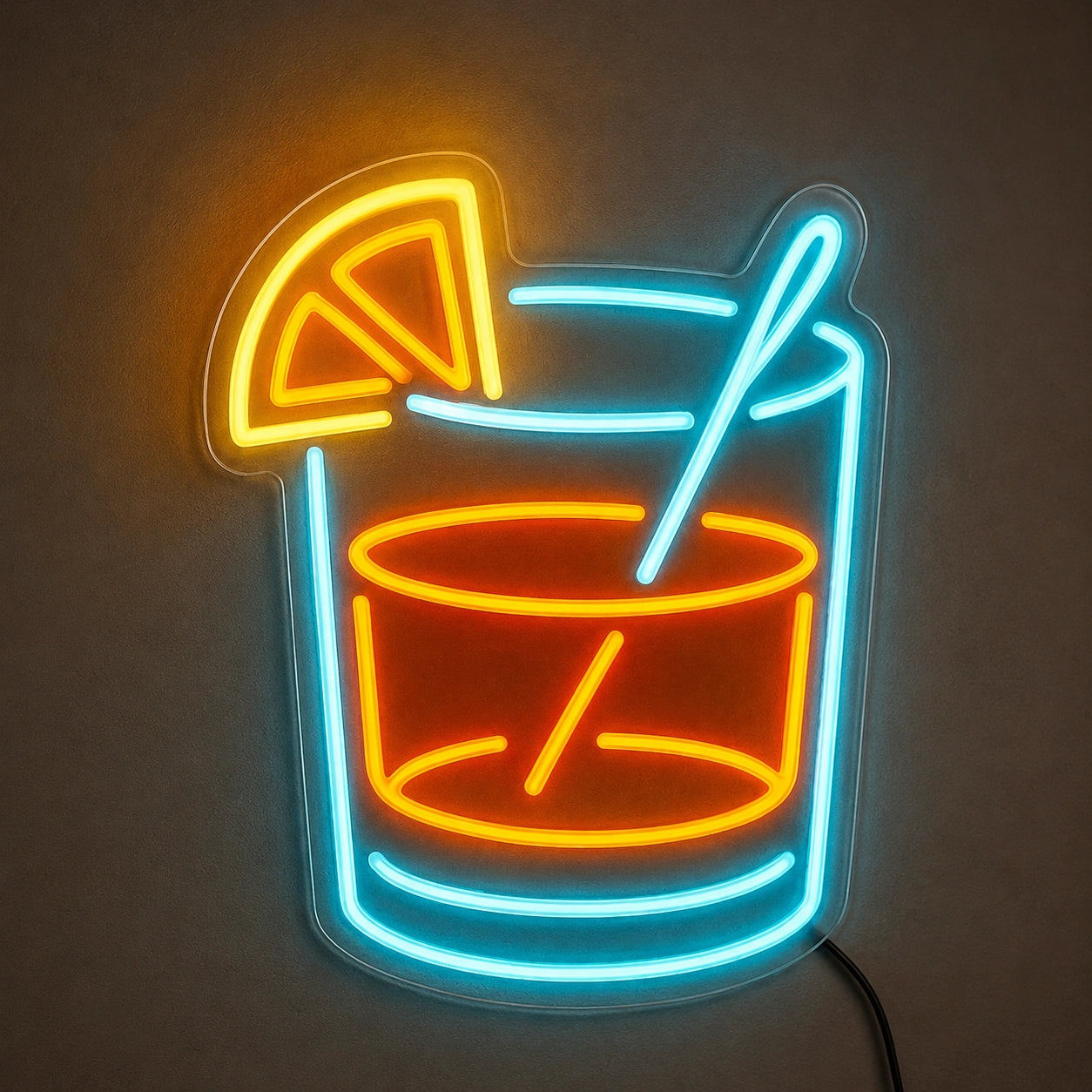 Orange Cocktail Neon Sign LED Neon Sign main product image