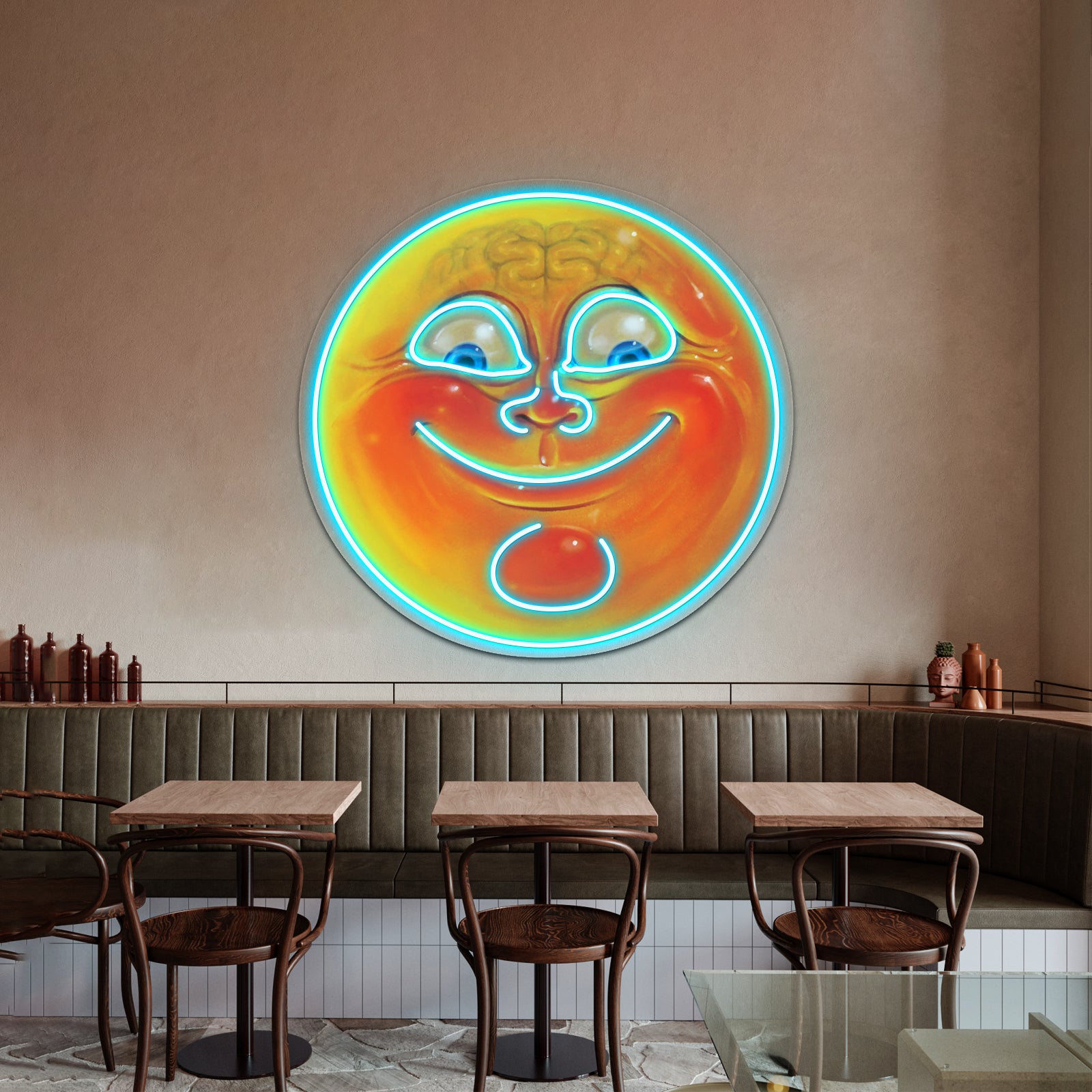 Orange Jelly Head Artwork Business Led Sign | Shineneon