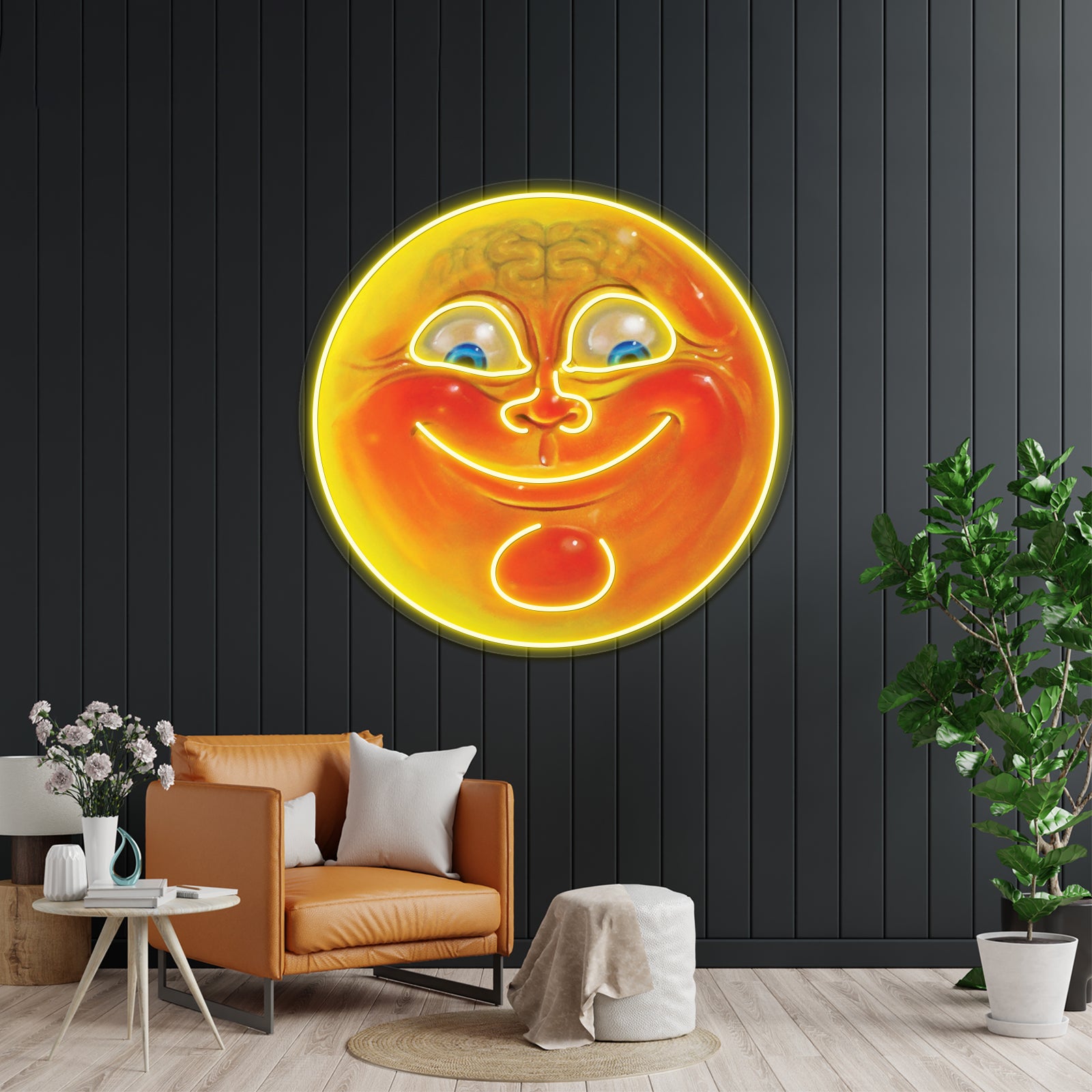Orange Jelly Head Artwork Business Led Sign | Shineneon