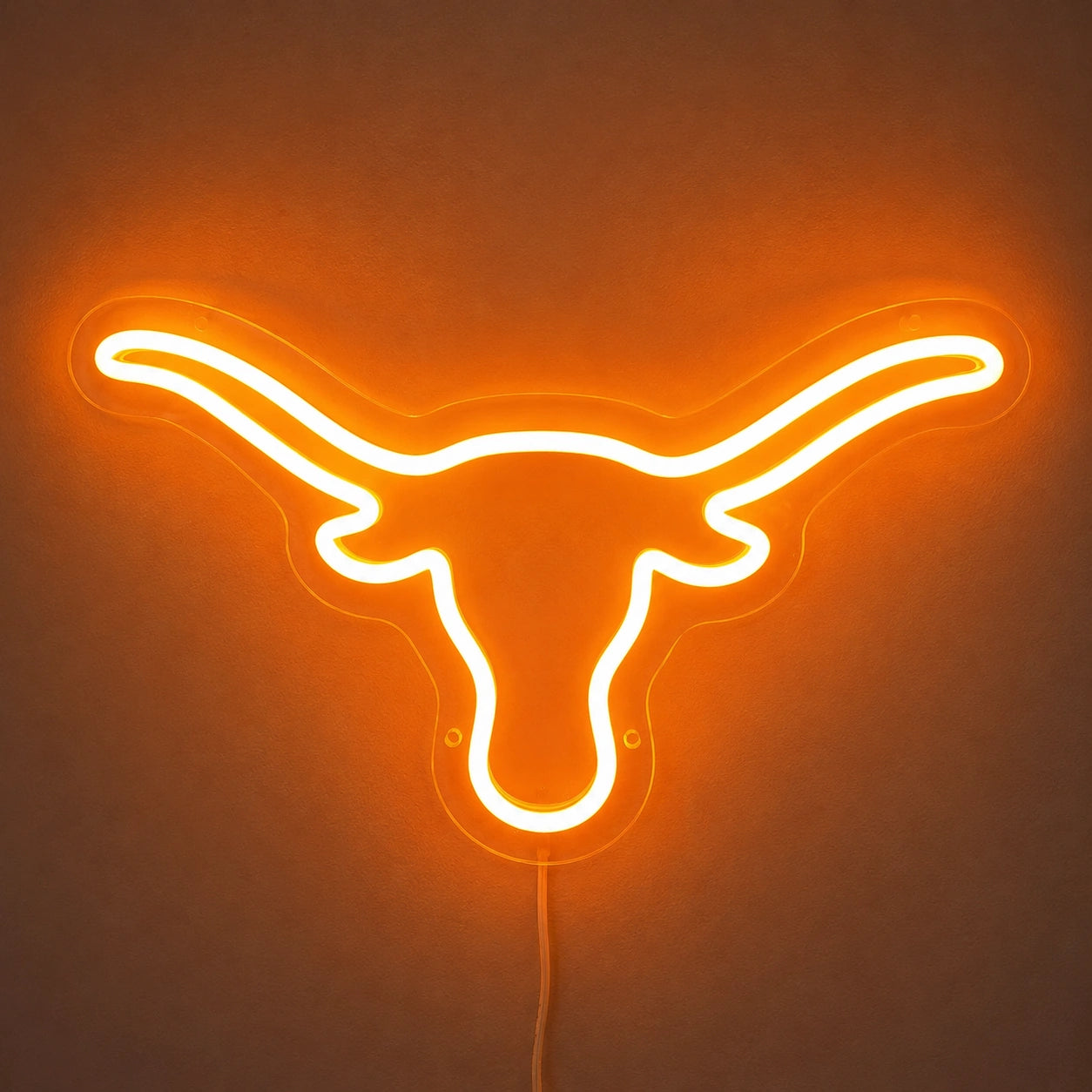 Orange Longhorn Outline Neon Sign LED Neon Sign main product image