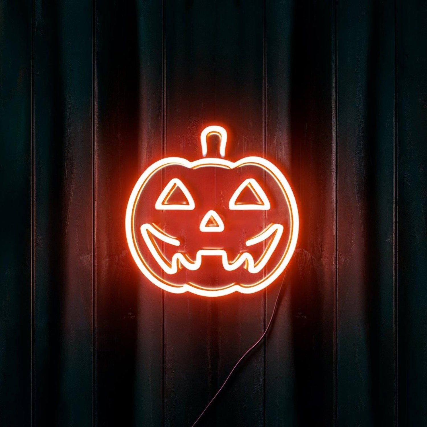 Orange-Red Jack-O-Lantern Led Neon Sign For Halloween Home Bar Decor | Shineneon
