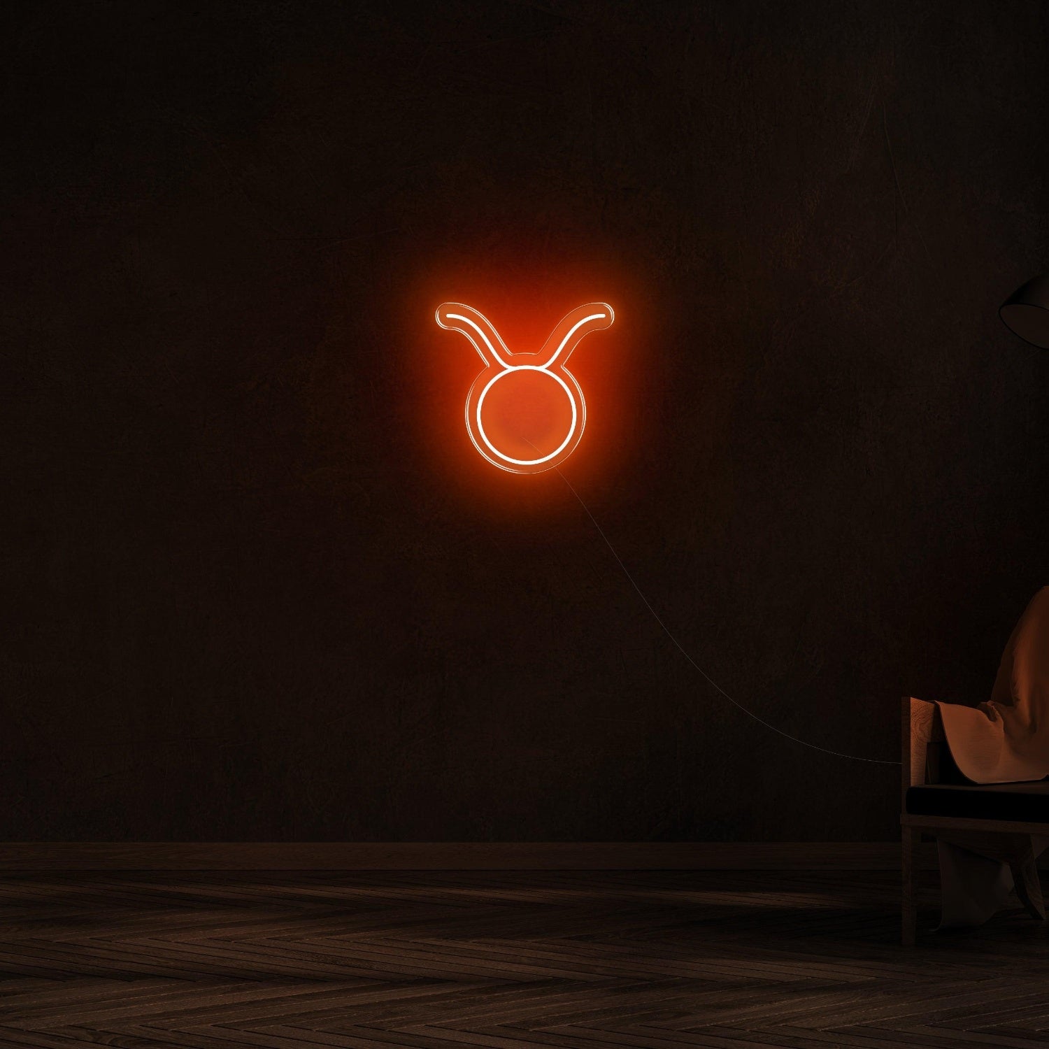 Orange-Red Taurus Zodiac Led Neon Sign For Modern Home Decor | Shineneon