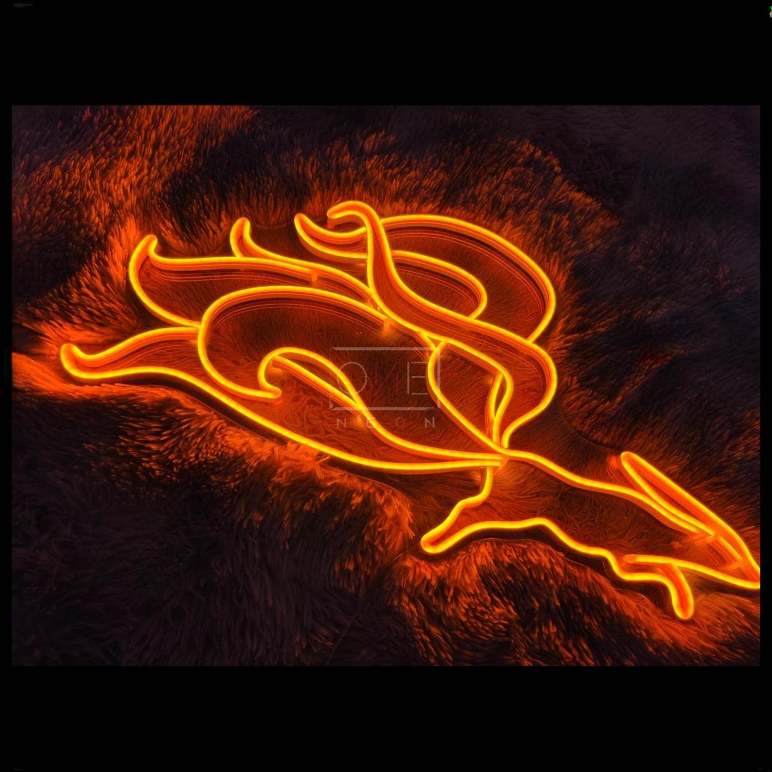 Orange-Yellow Fox Led Neon Sign For Indoor Bar Cafe Decor | Shineneon