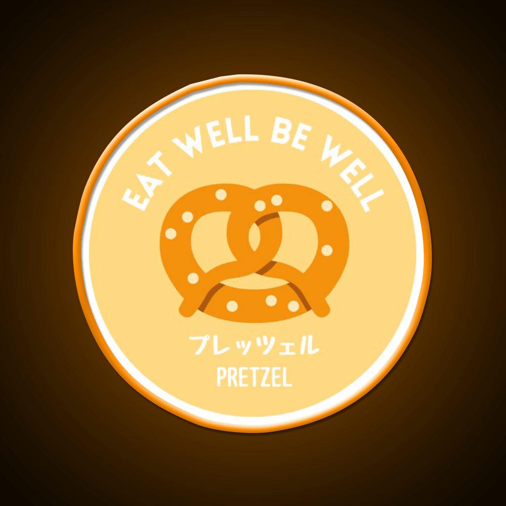 Orange Yellow Pretzel Japanese Bake Food Snack Food Led Neon Sign Rgb Color - Shineneon