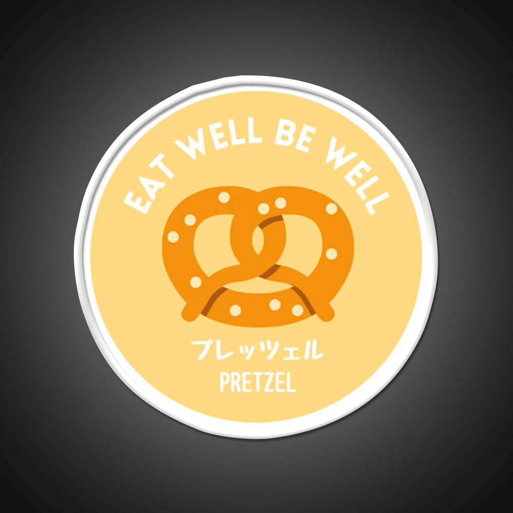 Orange Yellow Pretzel Japanese Bake Food Snack Food Led Neon Sign Rgb Color - Shineneon