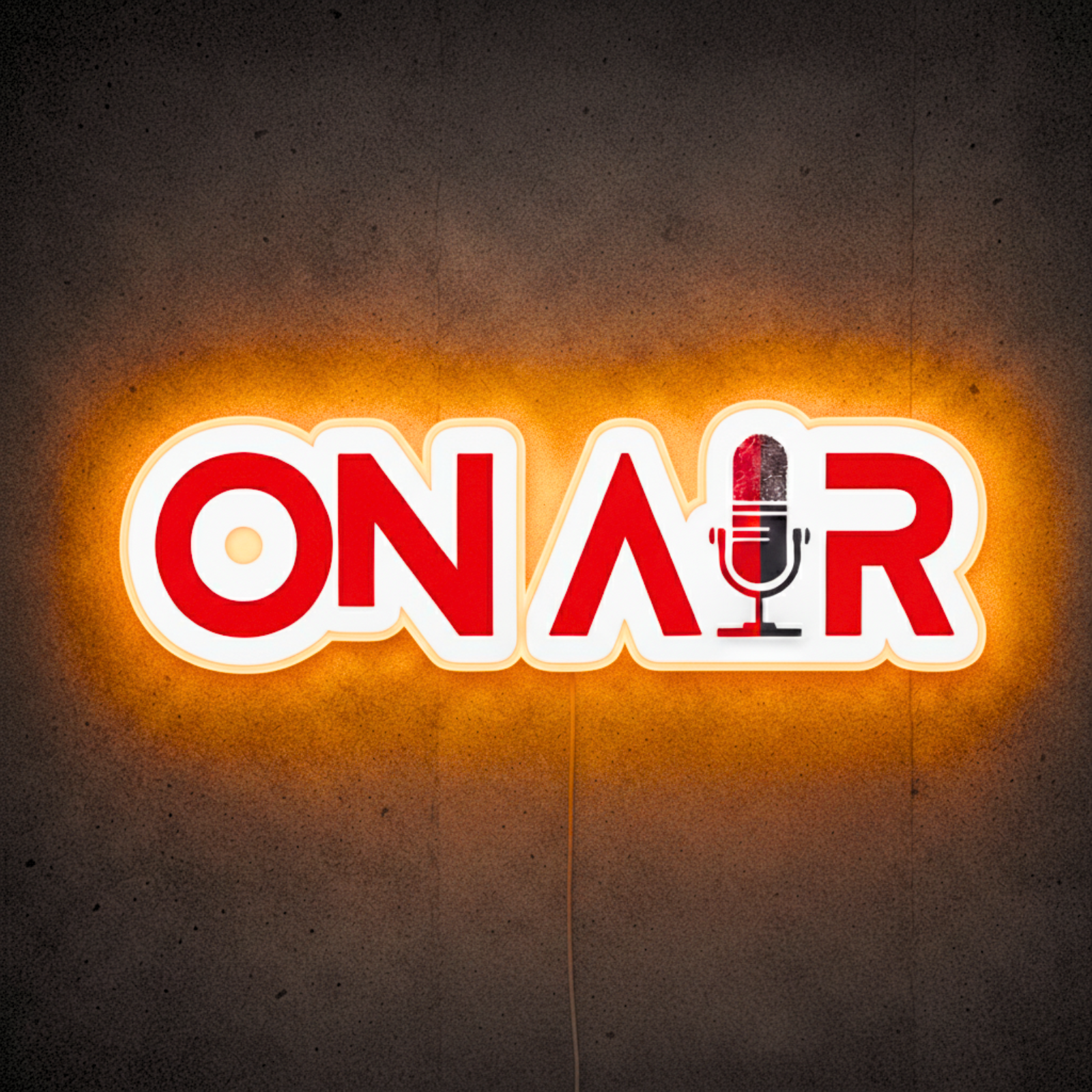 ShineNeon™ Red ON AIR LED Neon Sign - Podcast Room Wall Decor (USB Powered)