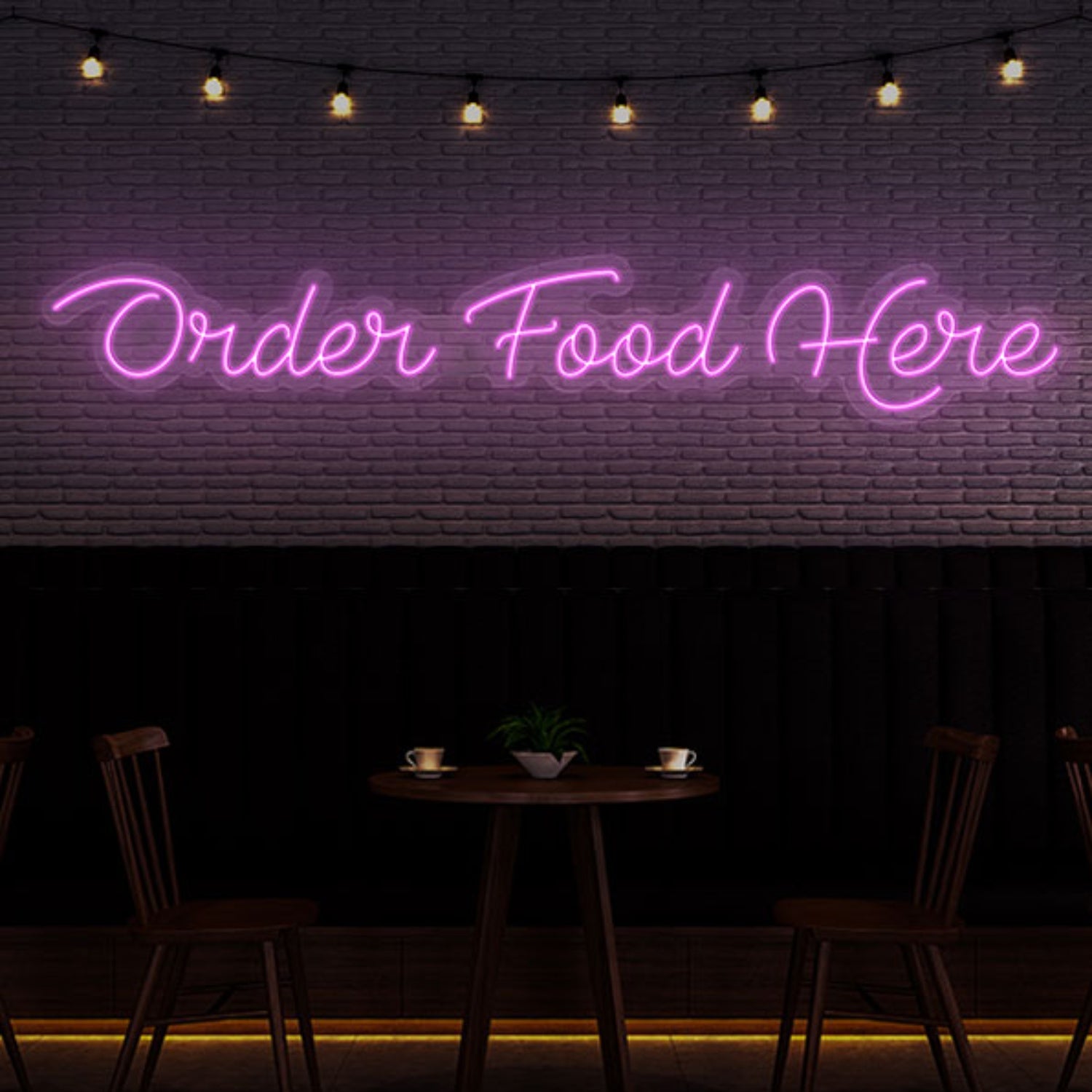 Order Food Here Neon Sign Wall Art Decor | Shineneon