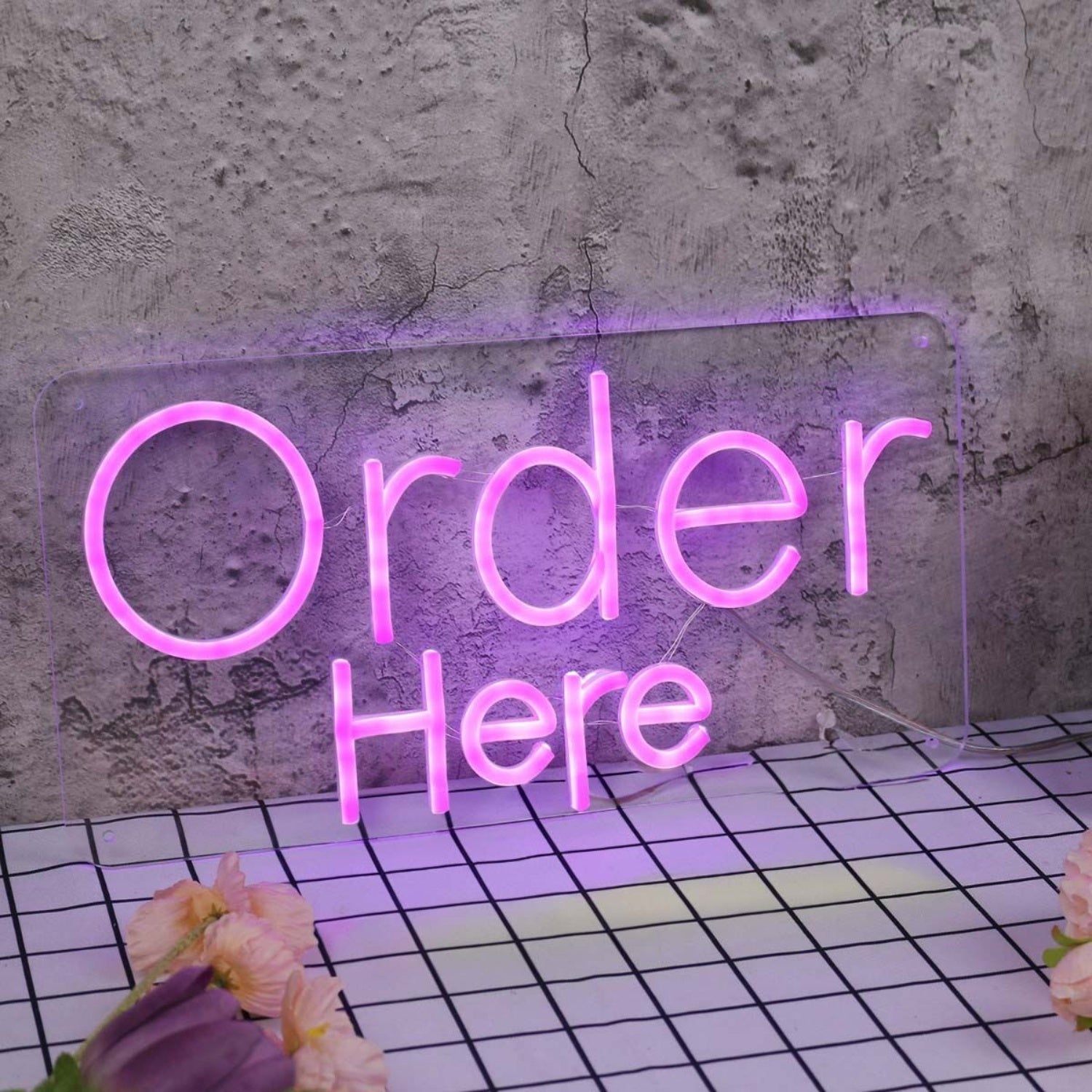 Order Here Purple Led Neon Sign - Shineneon