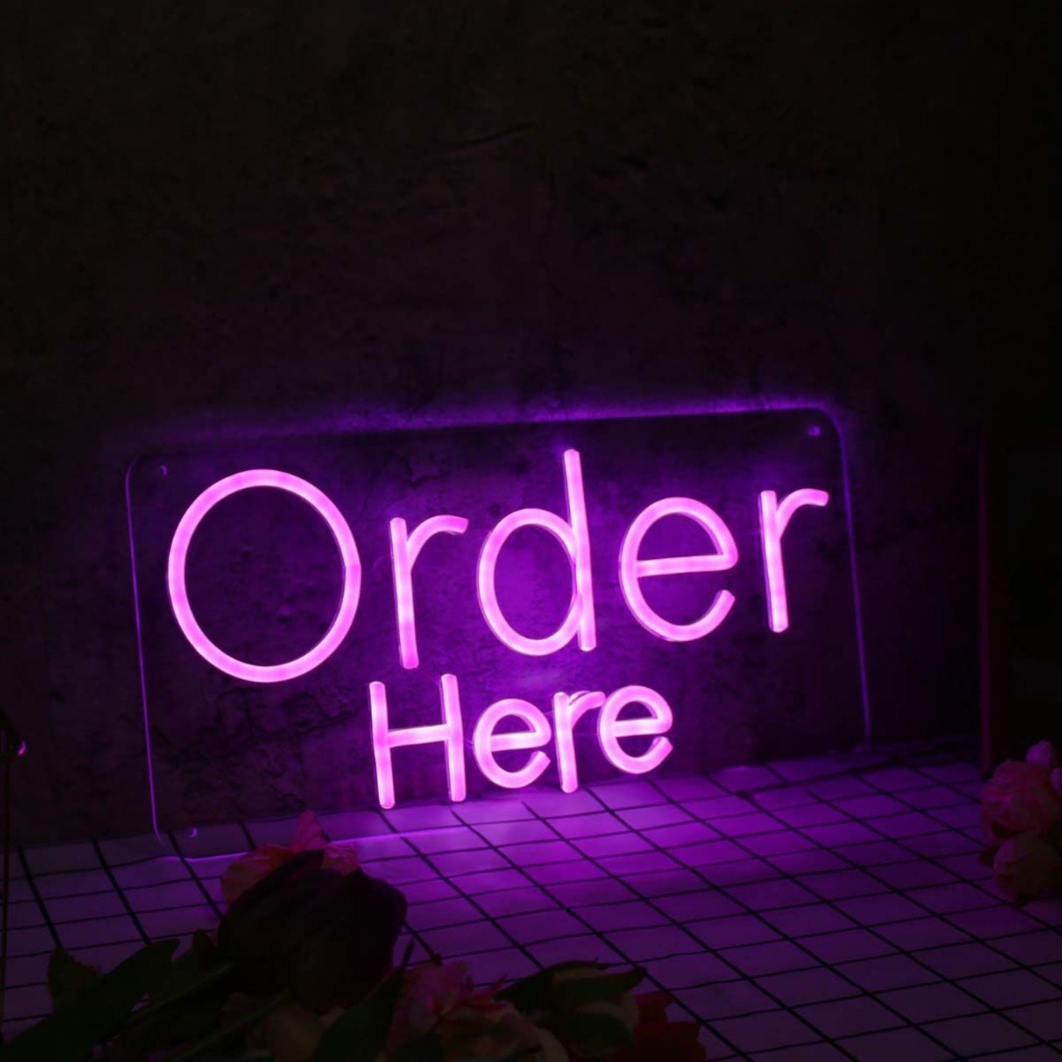 Order Here Purple Led Neon Sign - Shineneon