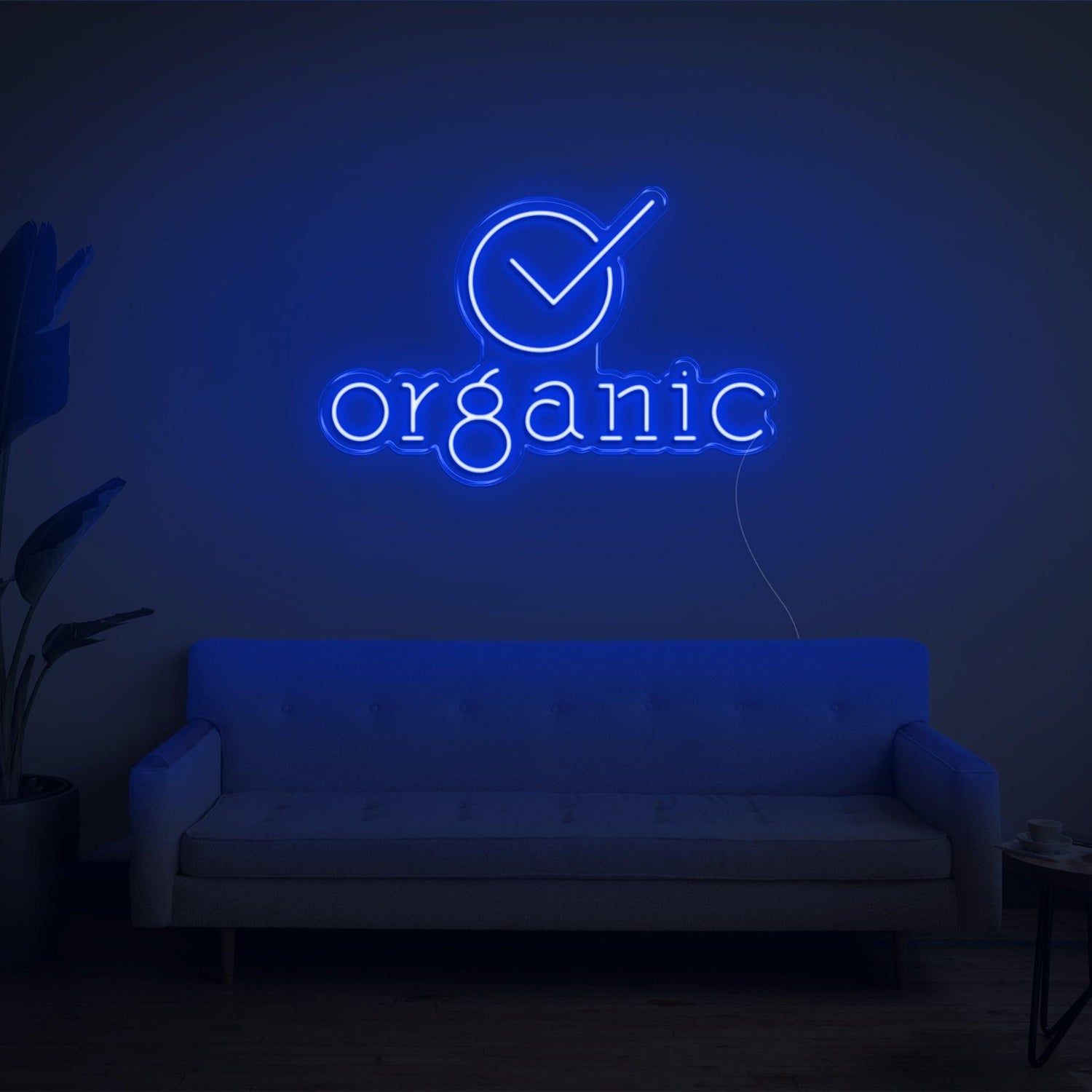 Organic Circle Checkmark Bright Green Led Neon Sign For Shop Home Decor | Shineneon