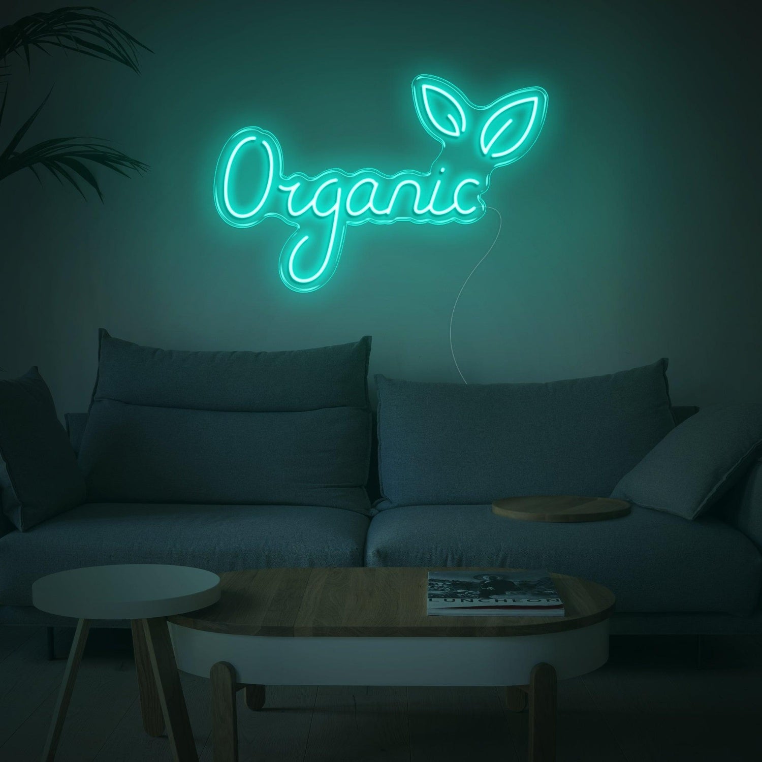 Organic Leaf Pink Led Neon Sign Modern Living Room Decor | Shineneon