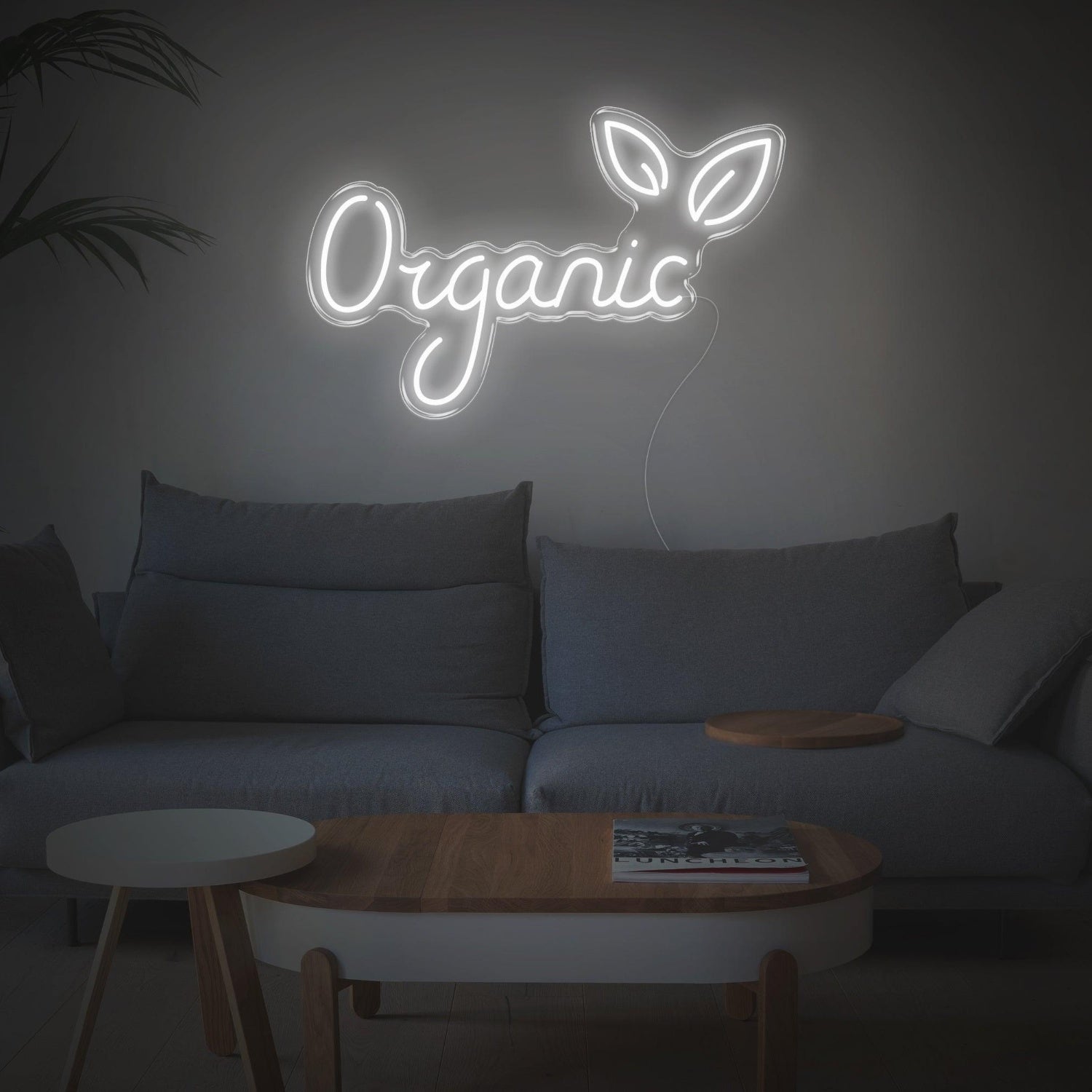 Organic Leaf Pink Led Neon Sign Modern Living Room Decor | Shineneon