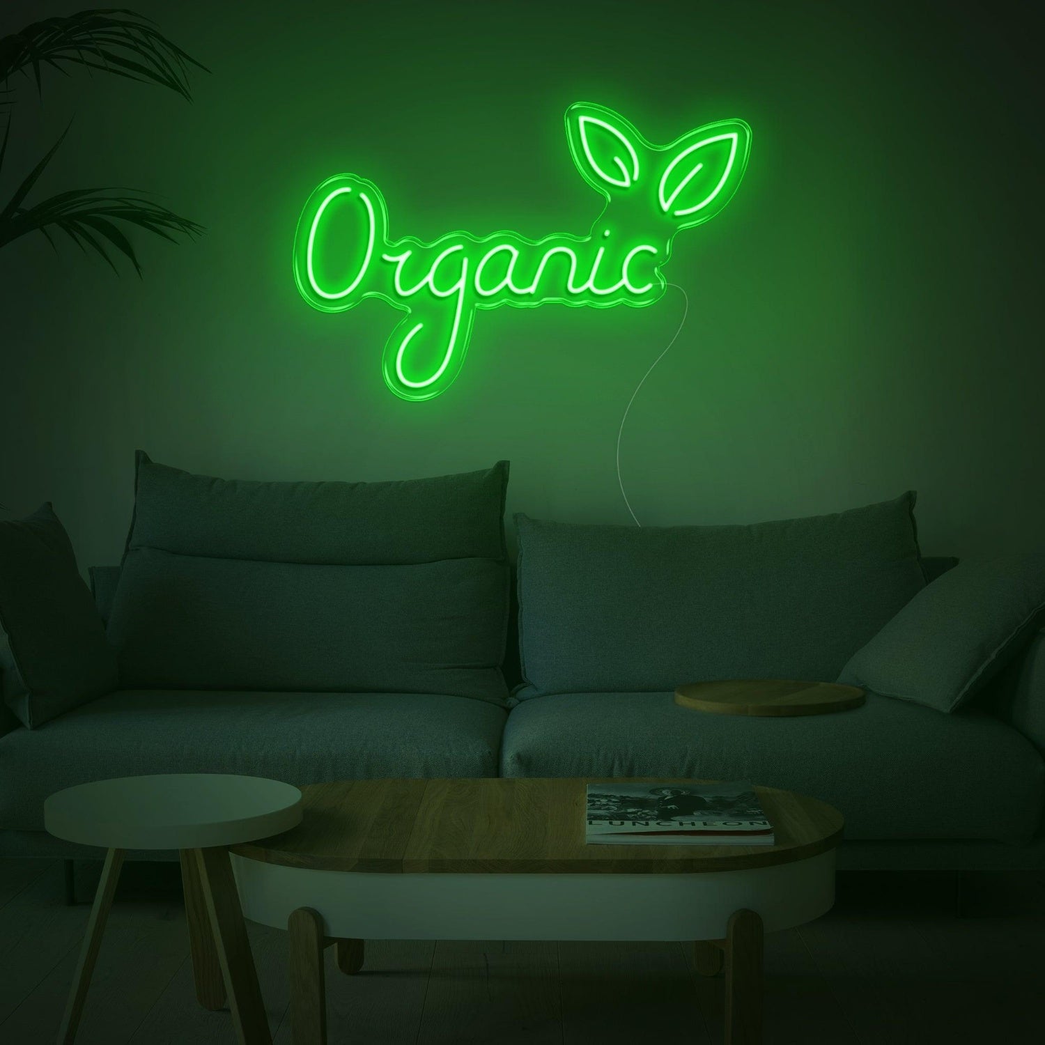 Organic Leaf Pink Led Neon Sign Modern Living Room Decor | Shineneon
