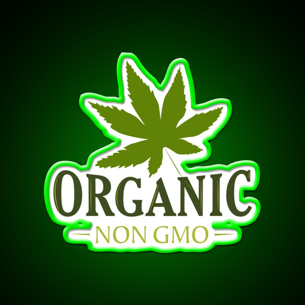 Organic Non Gmo Hemp Inspired Green Leaf Led Neon Sign Rgb Color - LED neon sign view 8
