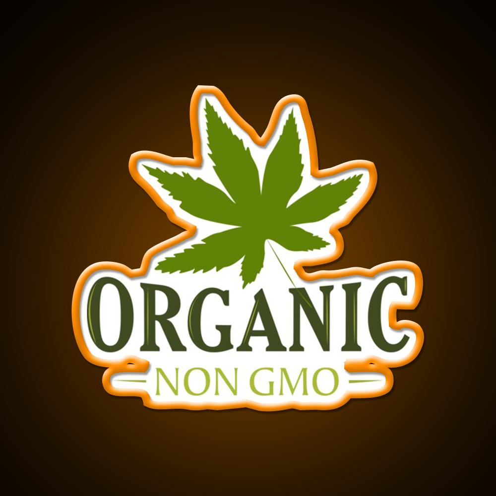 Organic Non Gmo Hemp Inspired Green Leaf Led Neon Sign Rgb Color - LED neon sign view 6