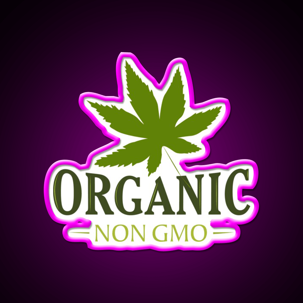Organic Non Gmo Hemp Inspired Green Leaf Led Neon Sign Rgb Color - Shineneon