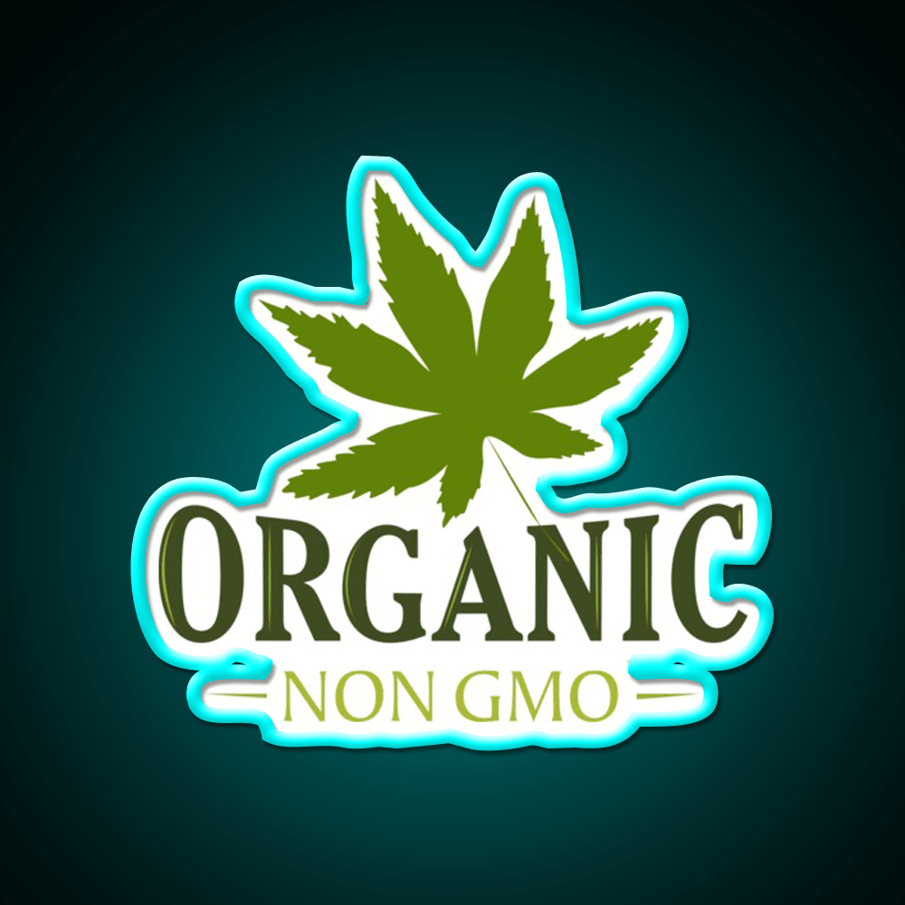 Organic Non Gmo Hemp Inspired Green Leaf Led Neon Sign Rgb Color - Shineneon