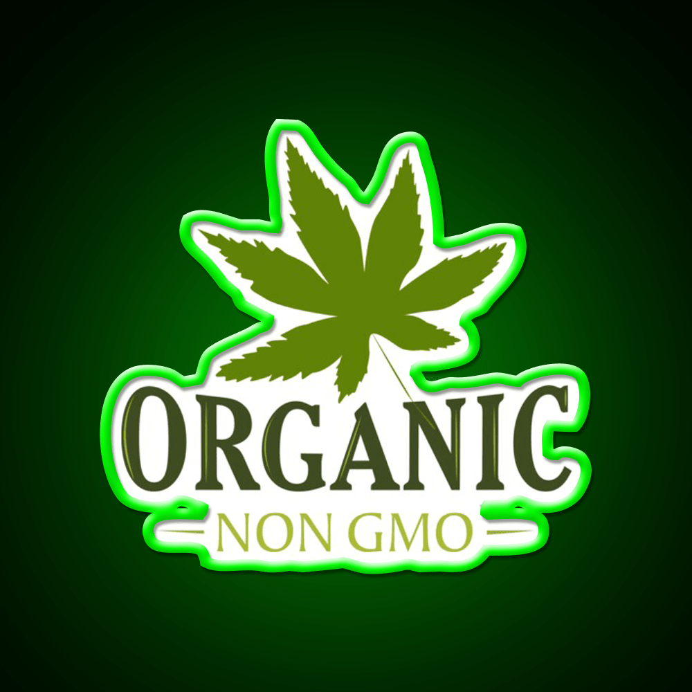 Organic Non Gmo Hemp Inspired Green Leaf Led Neon Sign Rgb Color - Shineneon
