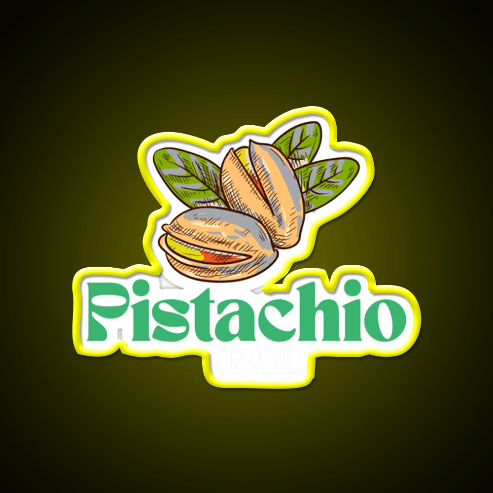 Organic Pistachio Logo Snack Food Led Neon Sign Rgb Color - Shineneon