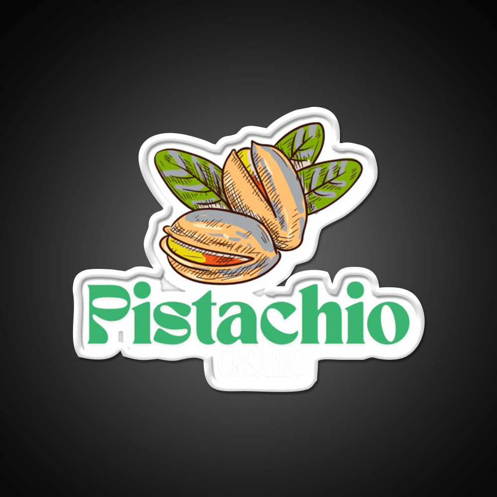Organic Pistachio Logo Snack Food Led Neon Sign Rgb Color - Shineneon