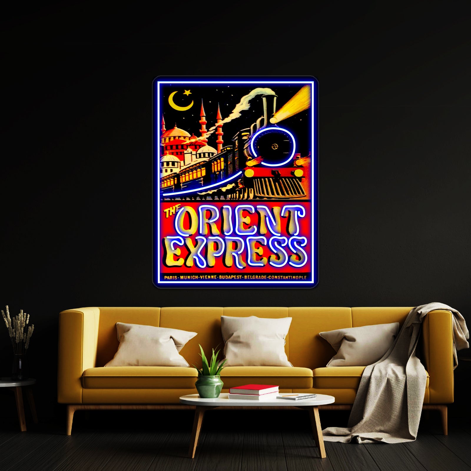 Orient Express Vintage 1936 Passenger Train Advertising Print Wall Artwork Neon Signs | Shineneon