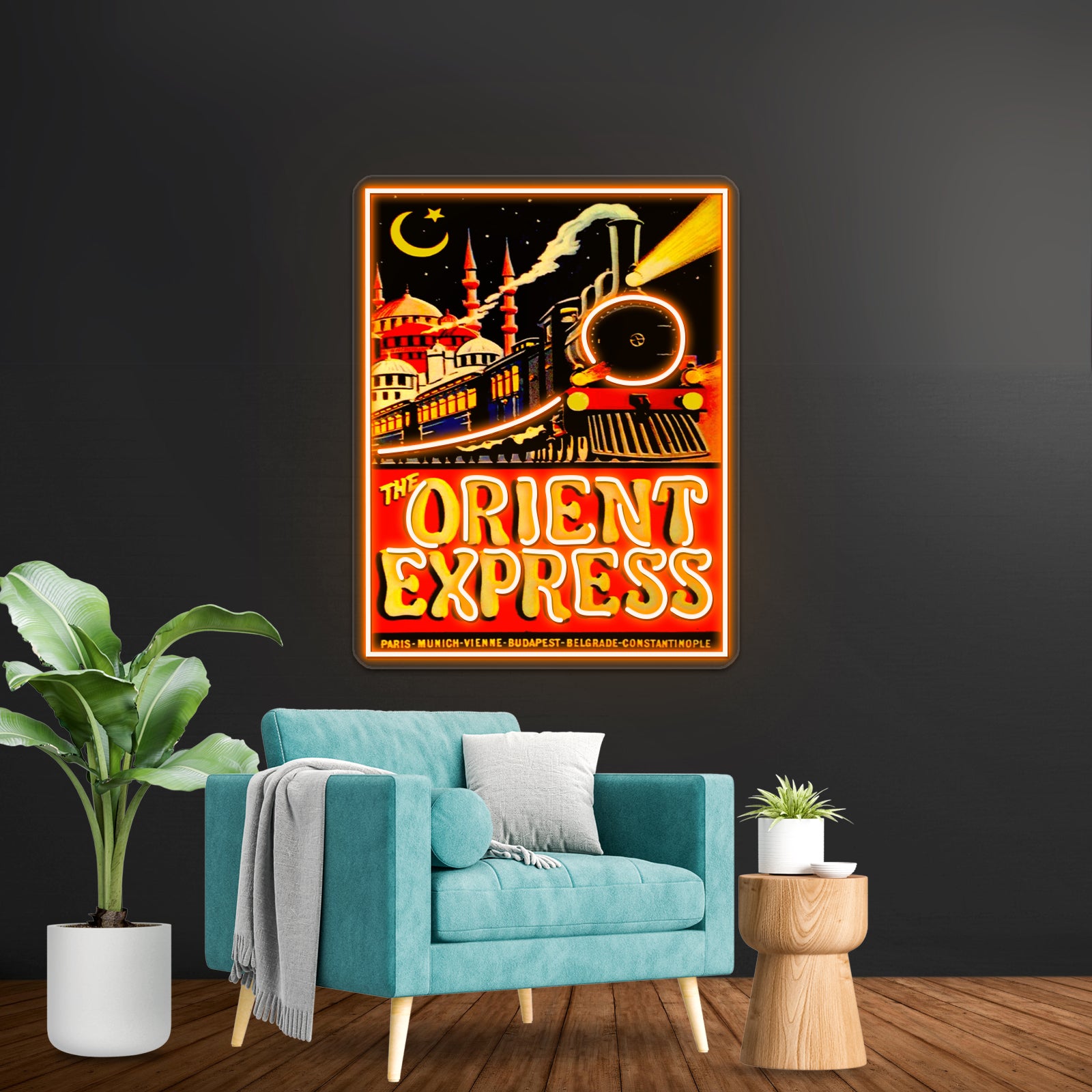 Orient Express Vintage 1936 Passenger Train Advertising Print Wall Artwork Neon Signs | Shineneon