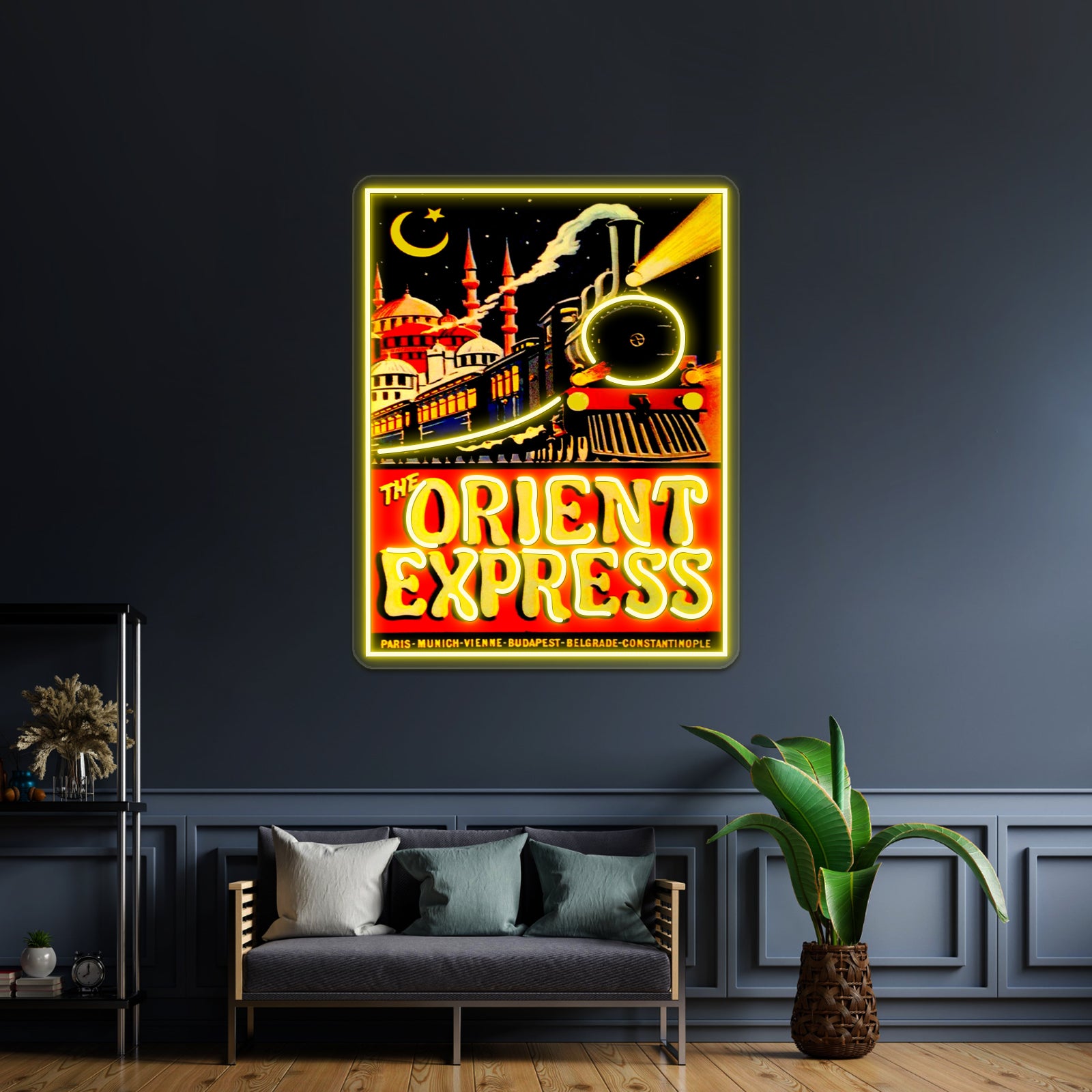 Orient Express Vintage 1936 Passenger Train Advertising Print Wall Artwork Neon Signs | Shineneon