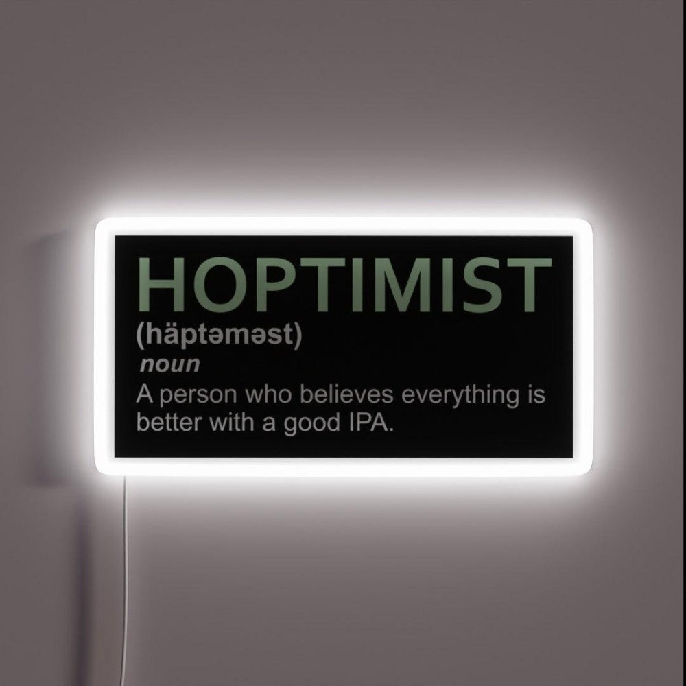 Original Hoptimist Definition Ipa Design Rgb Led Neon Sign - Shineneon