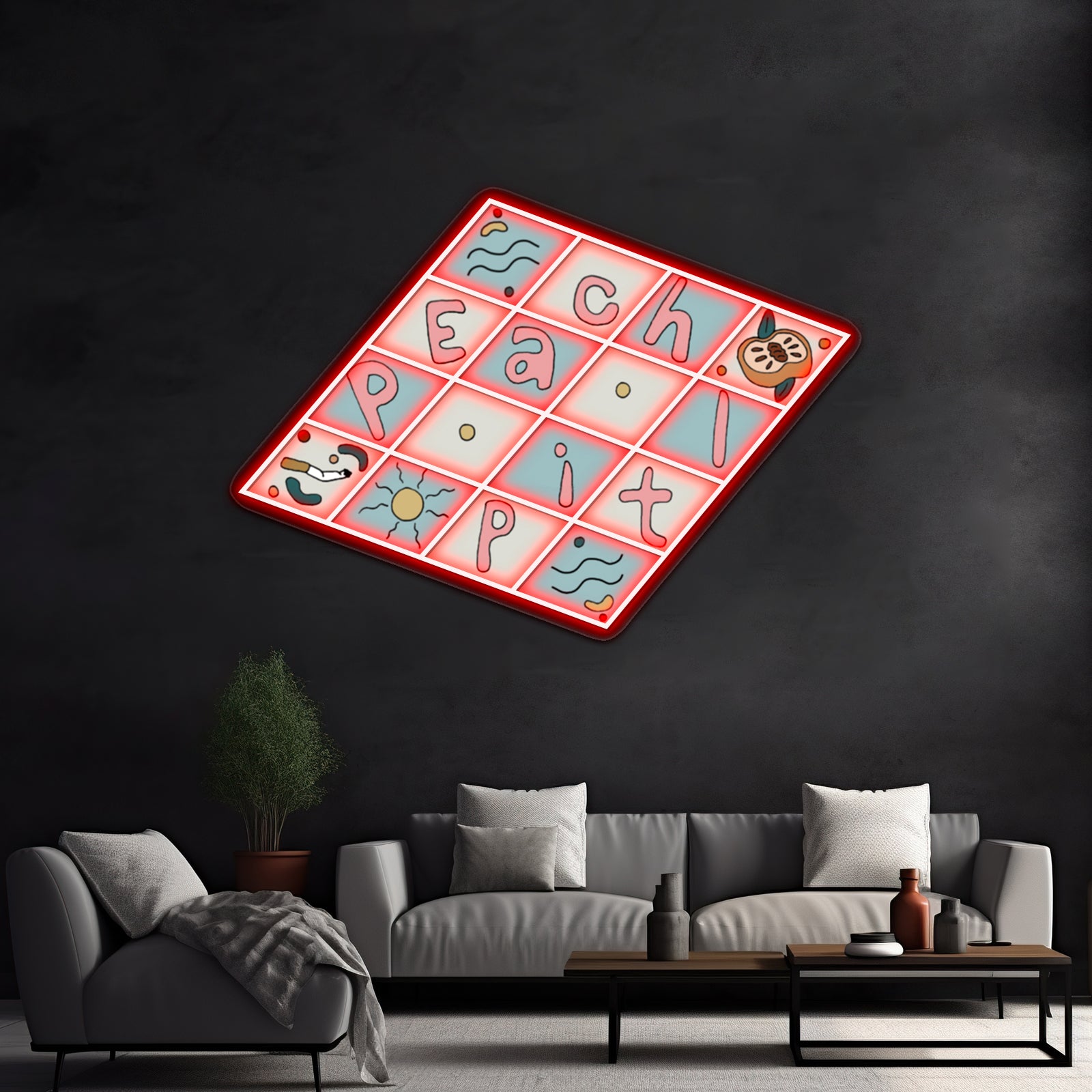 Original Peach Pit Fan Art Yayf Artwork Neon Wall Sign | Shineneon