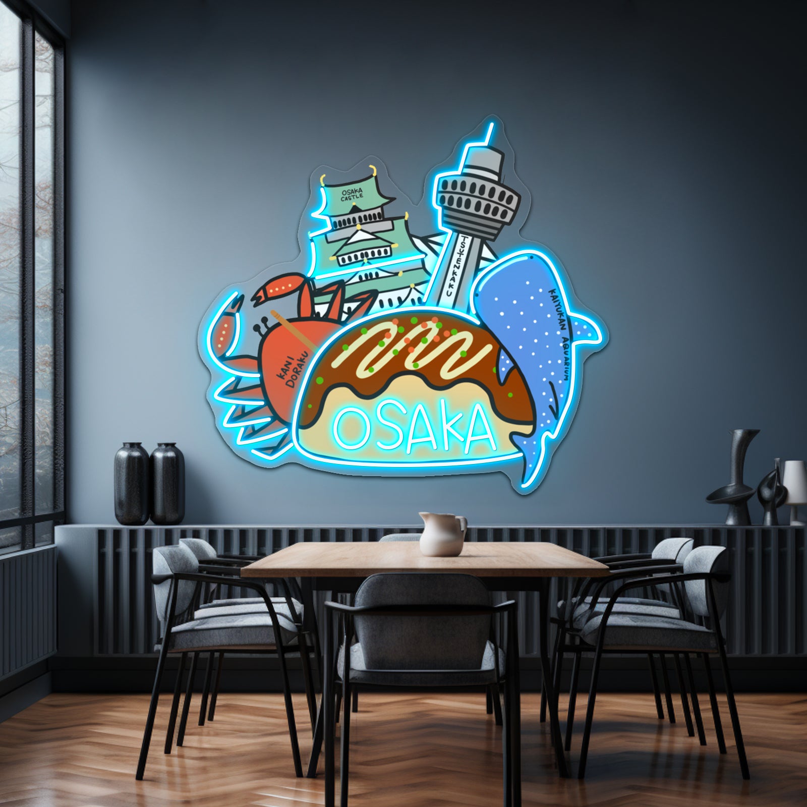 Osaka Love Japan Cute Funny Artwork Neon Wall Sign | Shineneon