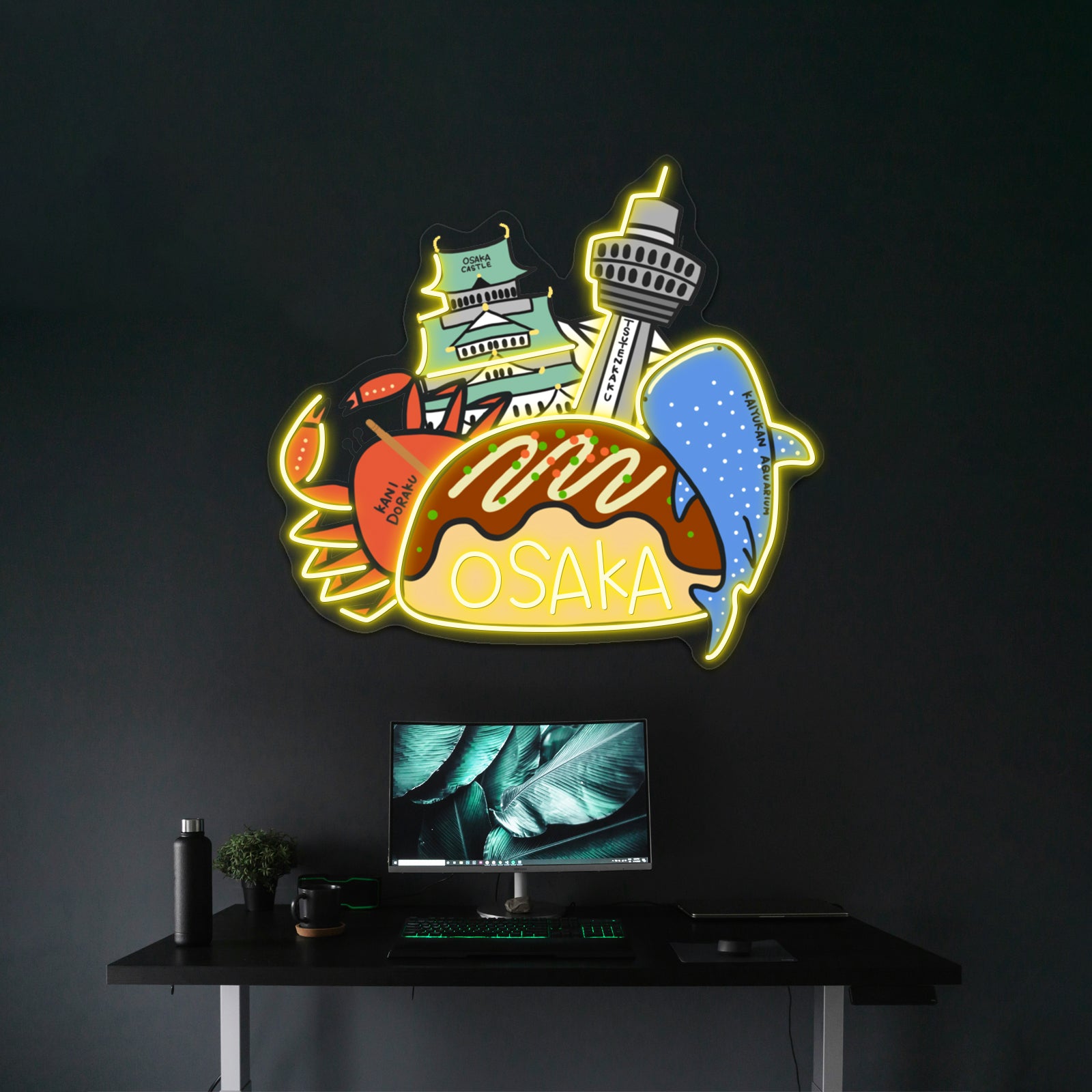 Osaka Love Japan Cute Funny Artwork Neon Wall Sign | Shineneon