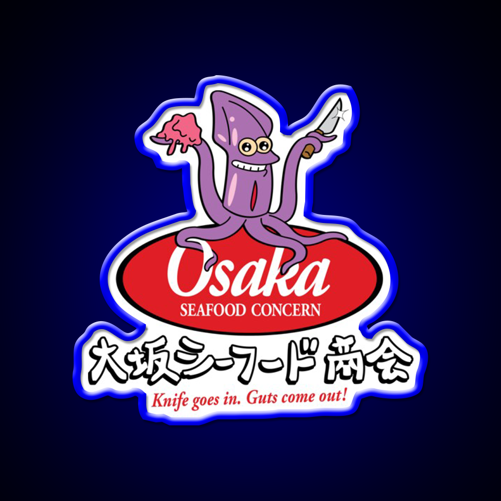 Osaka Seafood Concern Beer Bar Decor Led Neon Sign Rgb Color
