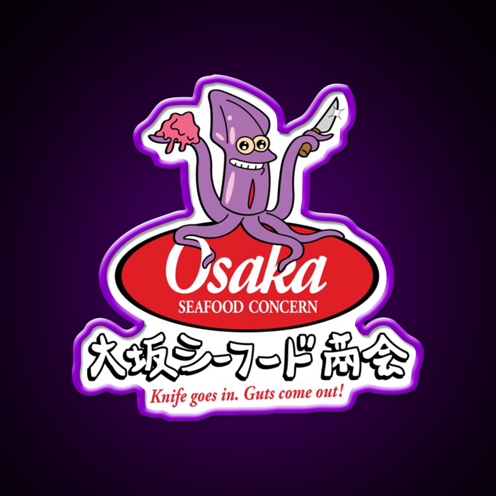 Osaka Seafood Concern Beer Bar Decor Led Neon Sign Rgb Color