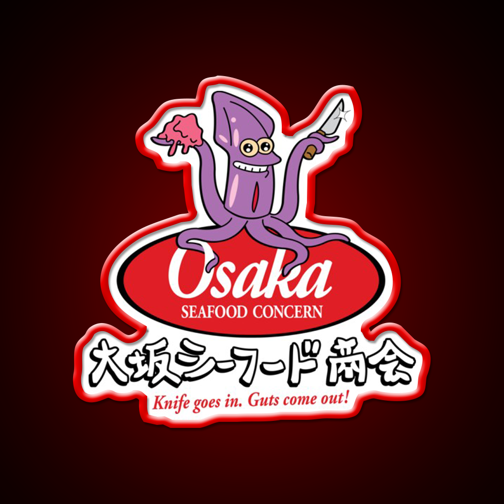 Osaka Seafood Concern Beer Bar Decor Led Neon Sign Rgb Color