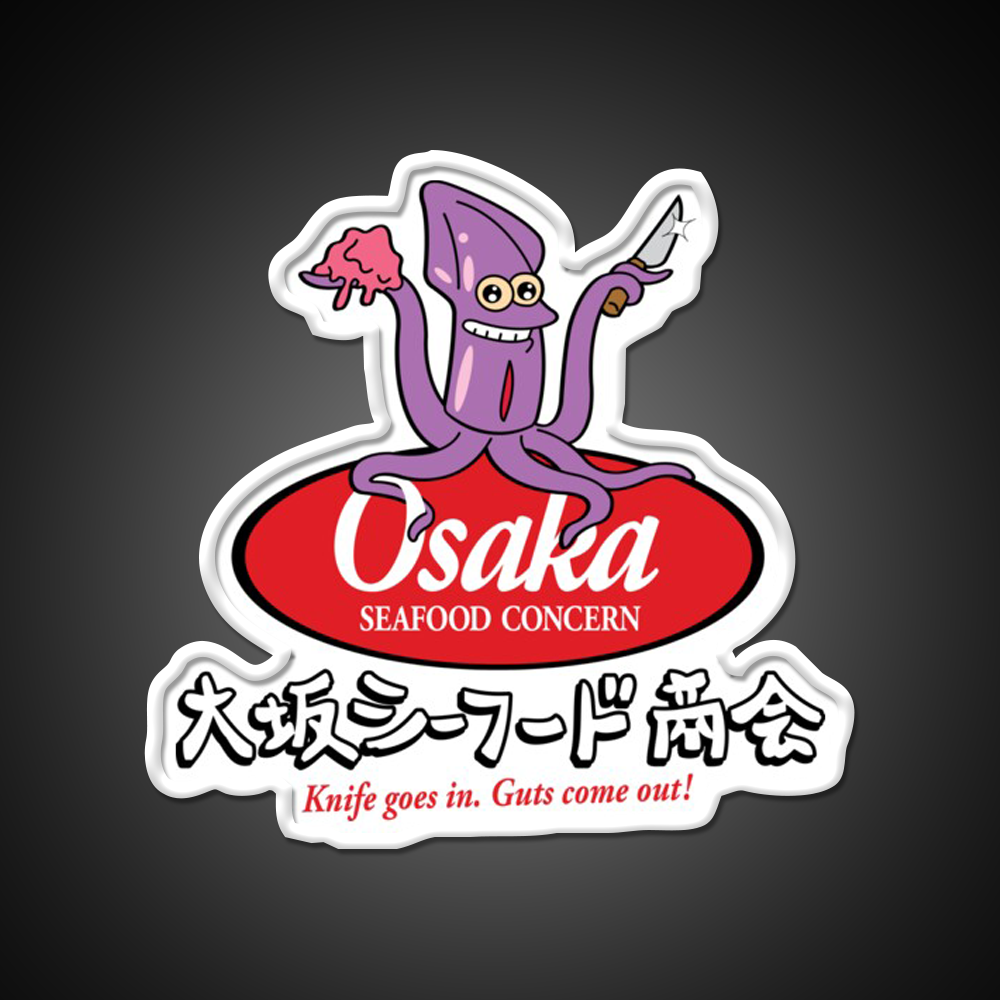 Osaka Seafood Concern Beer Bar Decor Led Neon Sign Rgb Color