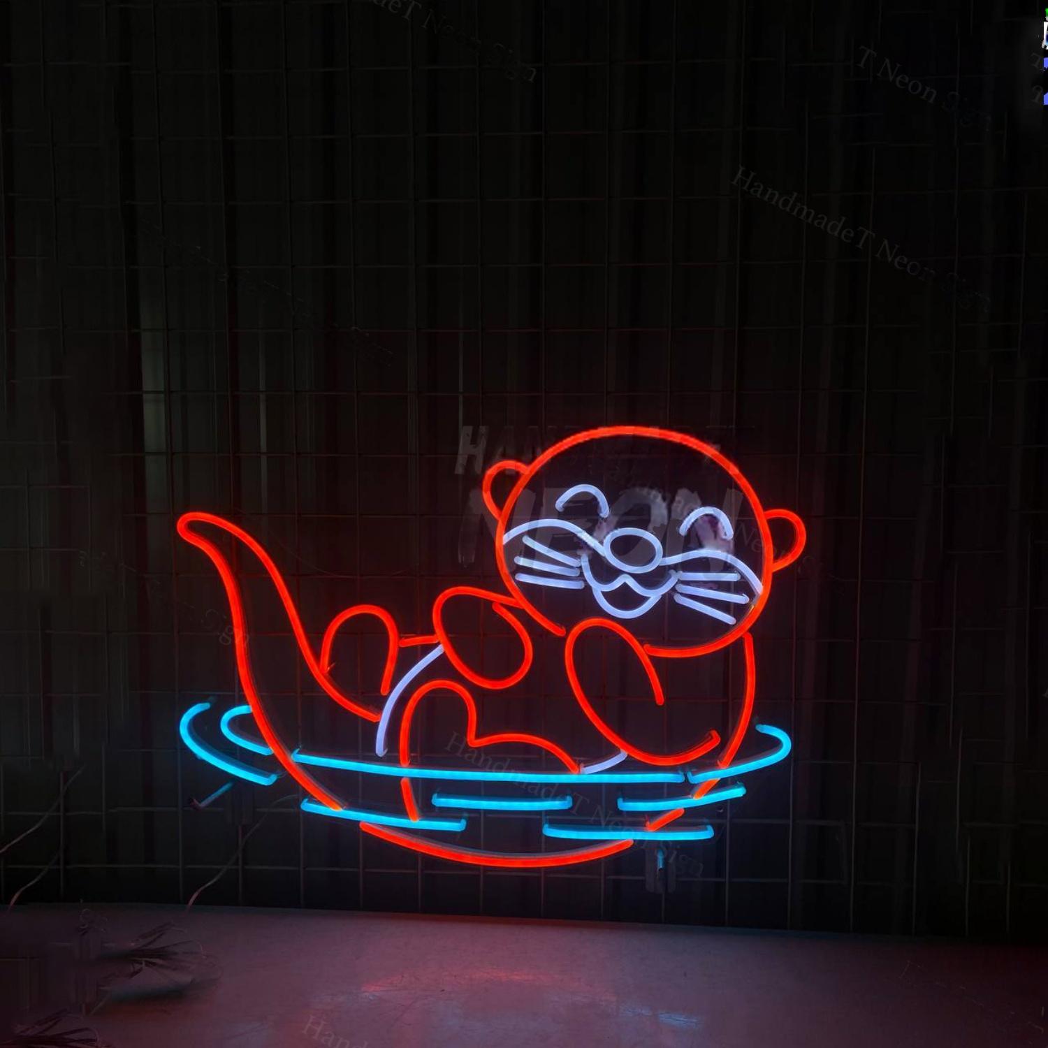 Otter Led Sign Pet Room Wall Decor | Shineneon