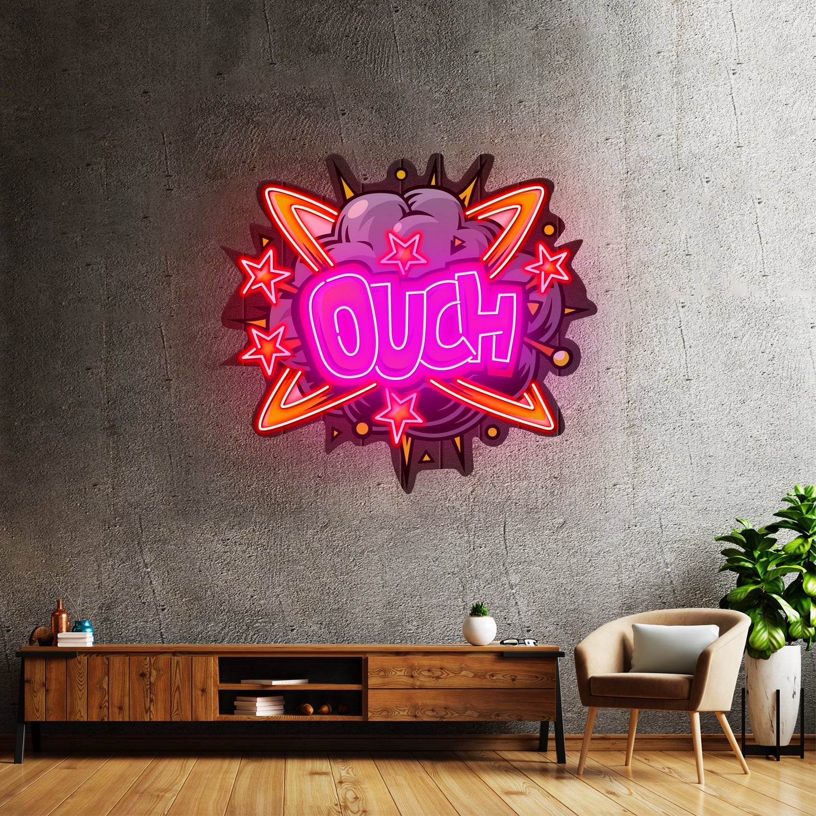Ouch Custom Led Signs Artwork For Sale - Shineneon