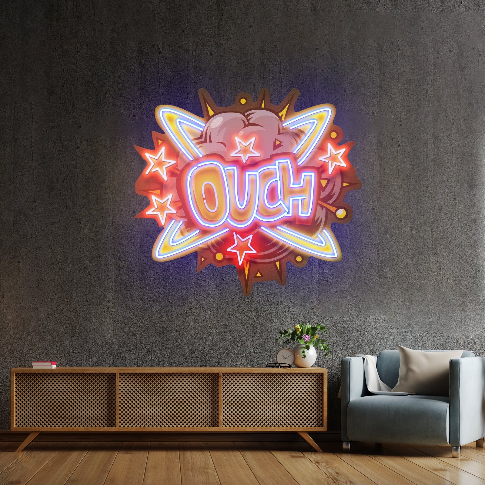Ouch Led Neon Artwork For Sale
