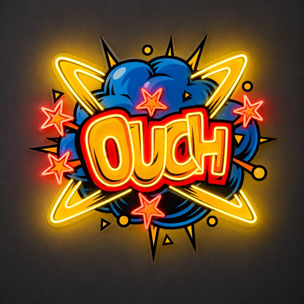 Ouch Pop Art LED Neon Sign - Shineneon