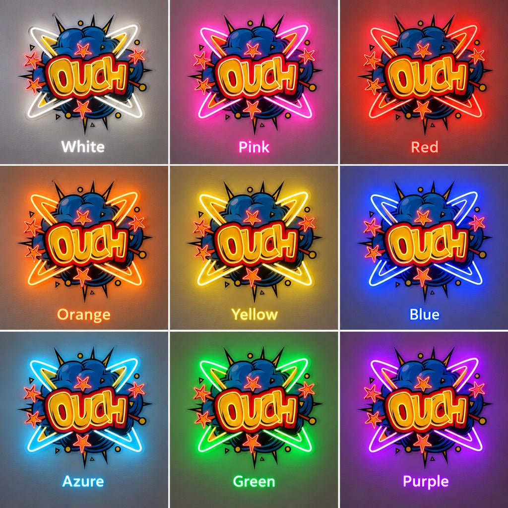 Ouch Pop Art LED Neon Sign - Shineneon