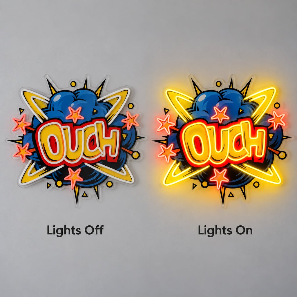 Ouch Pop Art LED Neon Sign - Shineneon