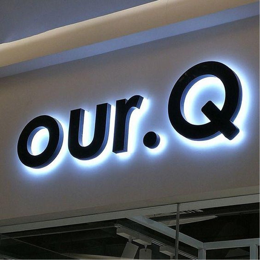 Our Q 3D Backlit Letters Business Metal Led Sign - Shineneon