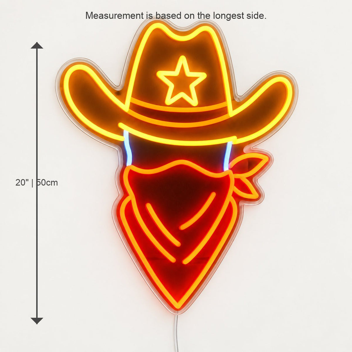 Outlaw Cowboy Hat LED Neon Sign - Shineneon